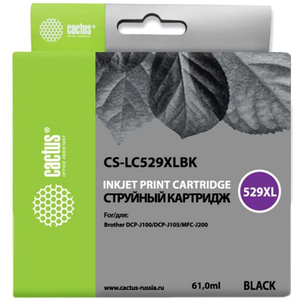 Картридж для принтера и МФУ Cactus CS-LC529XLBK