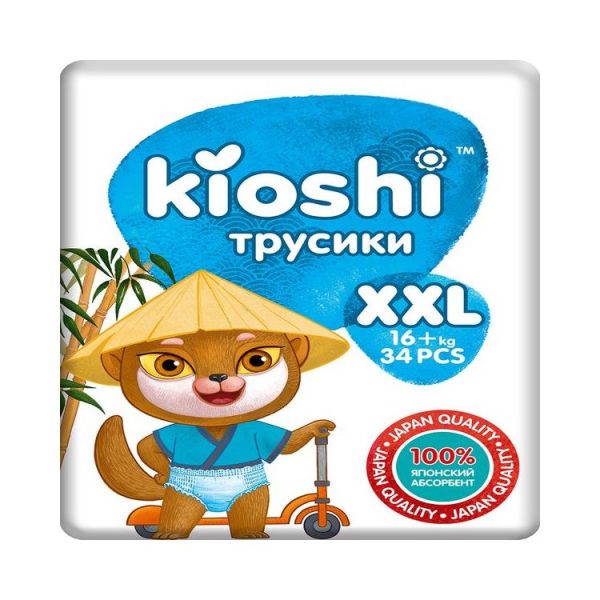 Подгузники-трусики Kioshi Classic KS005b размер 6, 16+ кг, 34 шт.